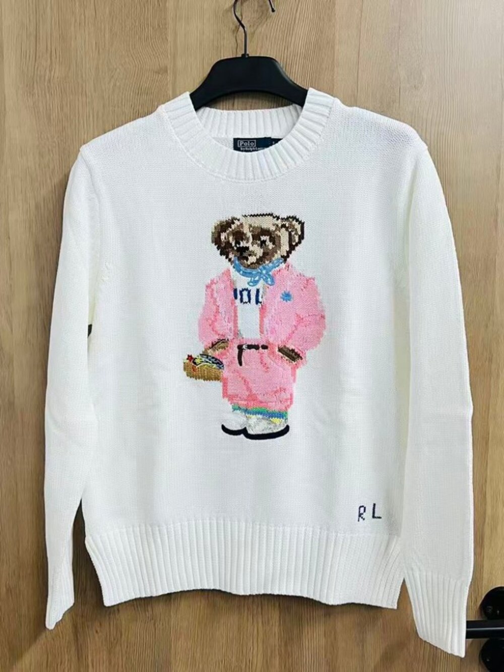 Polo Ralph Lauren White Polo Bear Sweater